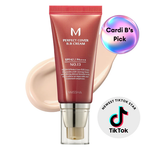 🔥Cardi Bs' Pick: M Perfect Cover BB Cream SPF 42 PA+++(50ml) 69 Fl Oz -Tinted Moisturizer with SPF✨