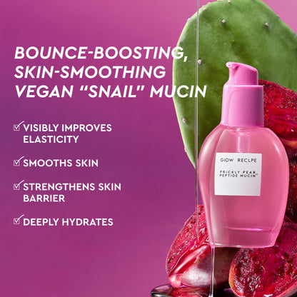 🔥Prickly Pear Peptide Mucin✨ This vegan “snail" mucin serum delivers visible bounce &amp; deep hydration with 81%cactus-derived mucin + bio-active peptides for supple, smooth, resilient skin.✨.