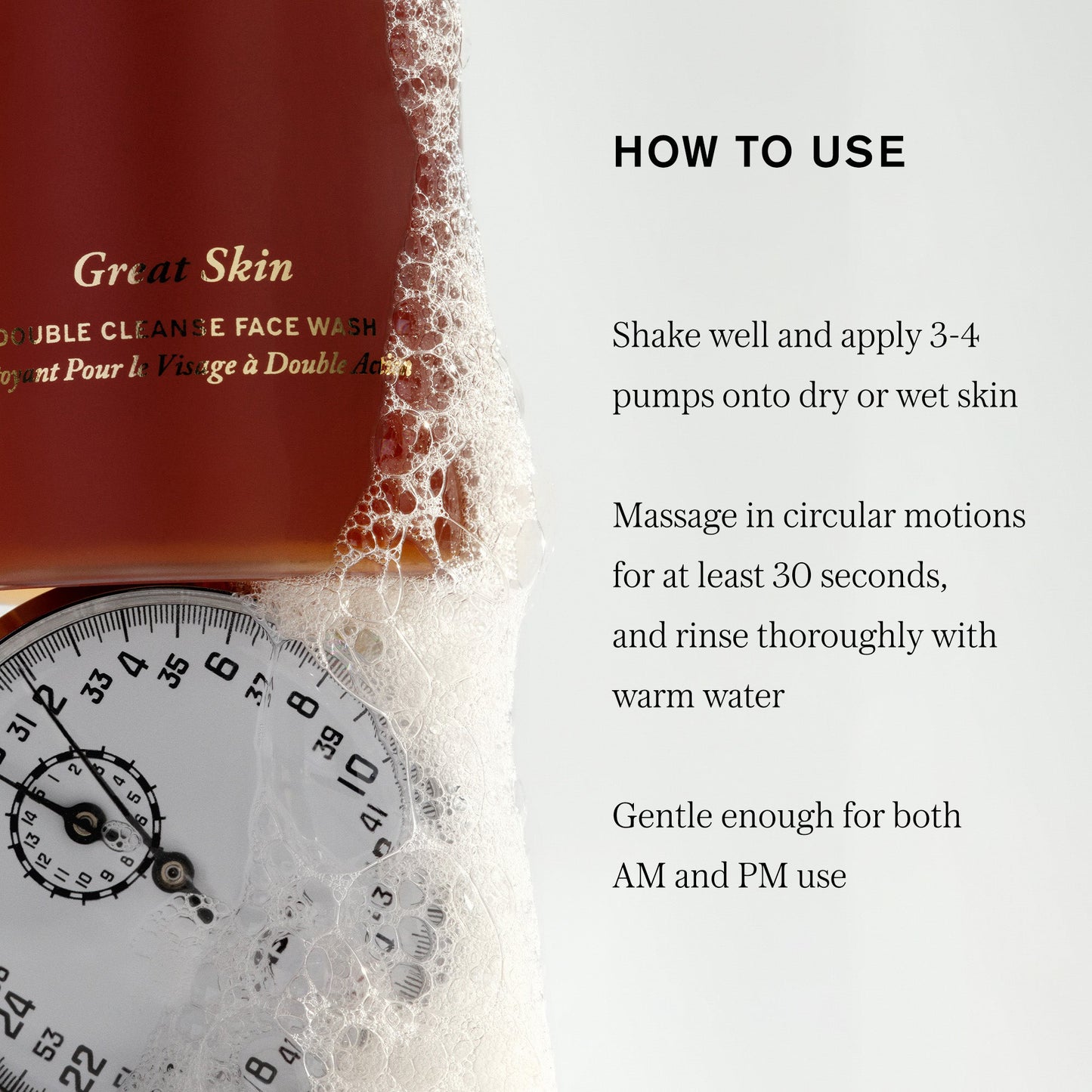 ✨Great Skin Double Cleanse🔥 A bi-phase, foaming cleanser that effectively removessunscreen and face makeup while providing gentle dailyexfoliation for skin that feels soft and smooth-neverstripped.