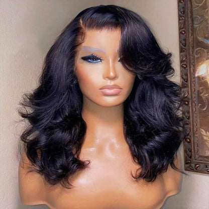250% Density Body Wave Glueless Wig – Pre Cut & Pre Bleached 6x8 Lace Closure | Side Part, Layered Cut, Ready to Wear