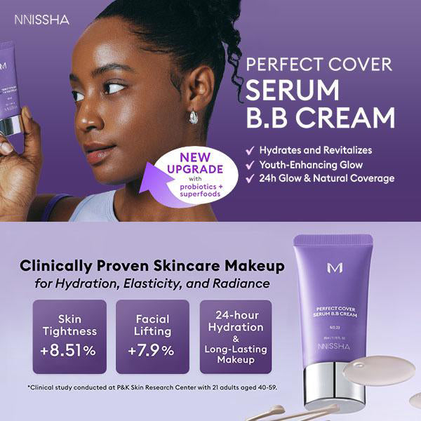 🔥Perfect Cover Serum BB Cream (35ml) - Bifida Ferment Lysate Serum-Infused BB Cream for Anti-Aging Skin Rejuvenation, Skin Tint, Tinted Moisturizer, Skin Care Foundation Makeup,Superfood Complex,Glass Skin CardiBB OGBB PurpleBB✨