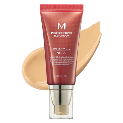 🔥Cardi Bs' Pick: M Perfect Cover BB Cream SPF 42 PA+++(50ml) 69 Fl Oz -Tinted Moisturizer with SPF✨