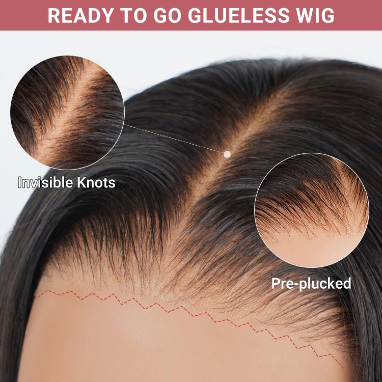 250% Density Body Wave Glueless Wig – Pre Cut & Pre Bleached 6x8 Lace Closure | Side Part, Layered Cut, Ready to Wear