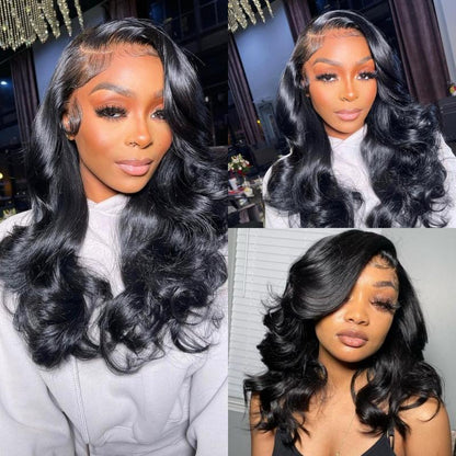 250% Density Body Wave Glueless Wig – Pre Cut & Pre Bleached 6x8 Lace Closure | Side Part, Layered Cut, Ready to Wear