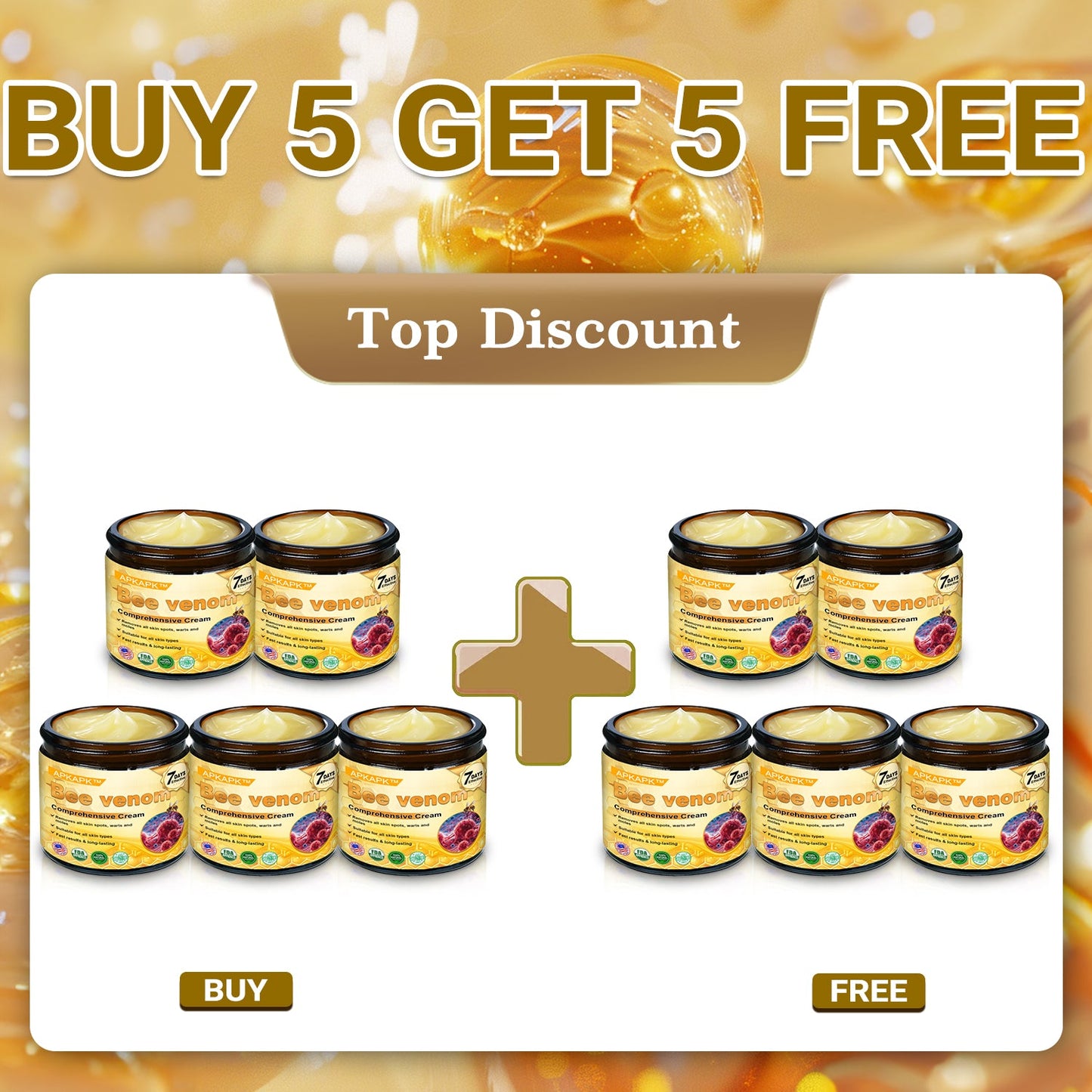Made and Shipped from USA ✨ APKAPK® Bee venom Comprehensive Cream 🔥 LAST DAY 80% OFF 💎💎